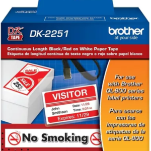ETIQUETA BROTHER IMPRESORA BRT-QL800 LABEL  (62MM X 15.2 MM) 50 FT-15MT  -250 ETIQUETAS 6 CM ANCHO