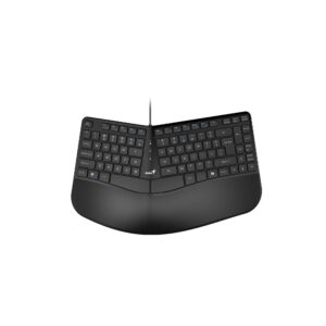 TECLADO GENIUS ERGO KB-700 NEGRO USB  TECLA COPILOT  MULTIMEDIA  REPOSAMANOS WIN 10  11 MAC OS 10.