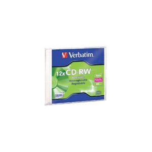 OPTICO VERBATIM 95161 CD-RW 80MIN 700MB 12X PAQUETE X 20 UNDS.  (AGOTADO)