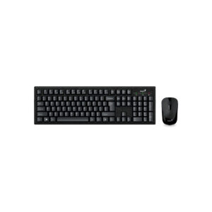 COMBO TECLADO Y MOUSE GENIUS KM-8101 WIRELESS NEGRO/RF 2.4GHZ /INDICADOR DE BATERIA/PILAS AA X 2
